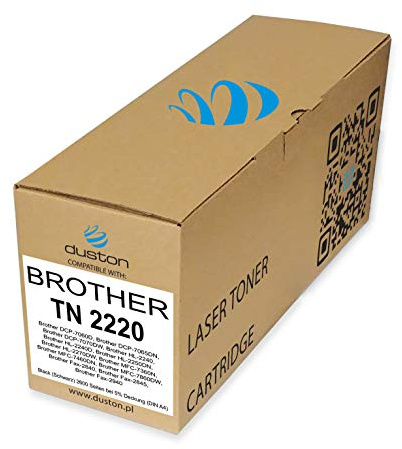 duston TN2220/TN450, TN-2220 Schwarz Toner kompatibel zu Brother DCP-7060 7065 7070 HL-2240 2250 2270 MFC-7360 7460 7860 FAX-2840 2845