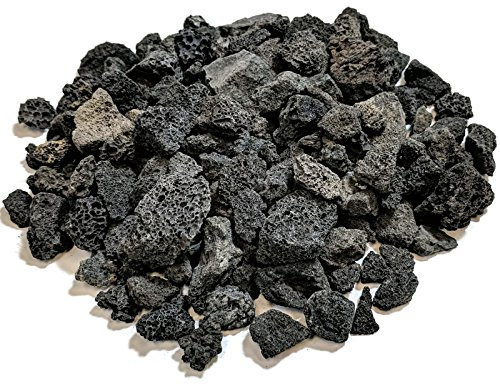 Midwest Hearth Lavastein für Feuerstellen und Gasholz-Sets, schwarz, 1,6 cm bis 3,8 cm (4,5 kg Beutel)