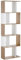 HOMCOM Bibliothèque étagère Meuble de Rangement Design Contemporain en S 5 étagères 60L x 24l x 185H cm Coloris chêne Blanc