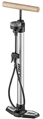 Beto MP-153AGW Alloy Floor Pump with Gauge & Wooden Handle