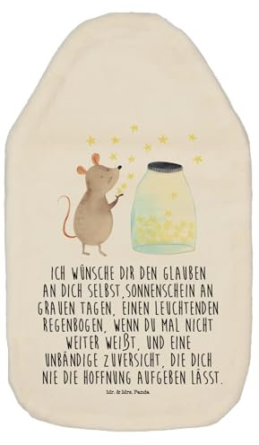 Mr. & Mrs. Panda Wärmflasche Maus Sterne - Geschenk, Tiere, Wärmflasche mit Bezug, Kindergeburtstag, Tiermotive, Kinderwärmflasche, Körnerkissen,
