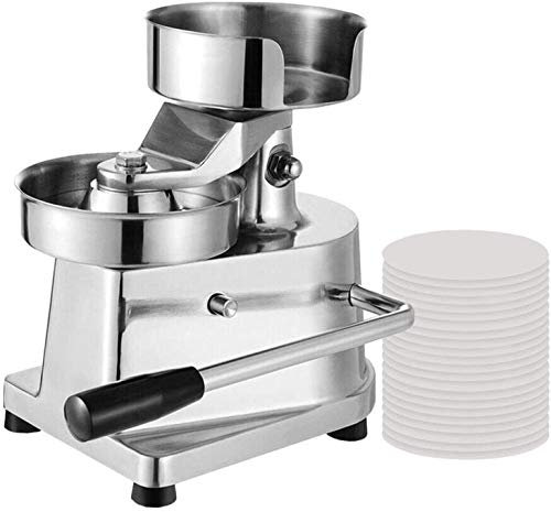 Hamburgerpresse Profi Burgerpresse für leckere Hamburger, Patties, BBQ, Burger Presse 500 Trennblätter 130mm