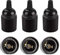 DiCUNO E27 douille Vintage noir, Edison retro suspension lampe, Support de lampe solide bakélite adaptateur, Parfait pour décoration, industrie et DIY, Lot de 6