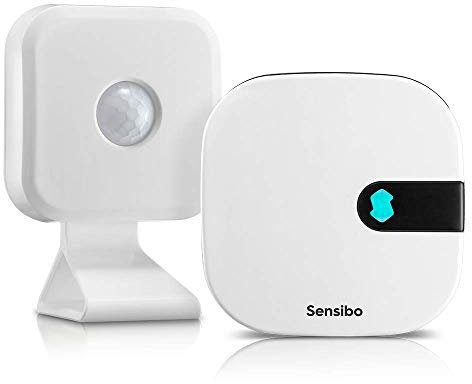 Bundle Sensibo Air & capteur d'ambiance - Contrôle tout climatiseur réversible. Détecte l'activité de la pièce. Marche/arrêt auto économise l'énergie. Compatible Google, Alexa, Apple HomeKit, Siri