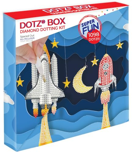 DIAMOND DOTZ Spaced Out Diamond Painting Kits for Adults - Diamond Art Kits a Relaxing Creative Craft Kit with Dotz Gems 8.7x8.7