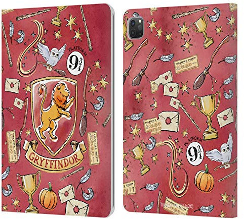 Head Case Designs Licenciado Oficialmente Harry Potter Patrón Gryffindor Reliquias de la Muerte XIII Carcasa de Cuero Tipo Libro Compatible con Apple iPad Pro 11 2020/2021 / 2022