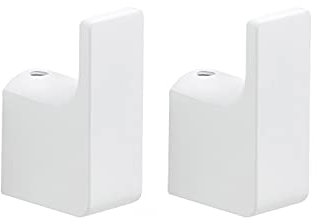Gedy Bianco, G-Kuala Lumpur, 2 Appendi Singoli, Colore, Porta Abiti Realizzati in Cromall, Ottone e Vetro, Garanzia 2 Anni, Misure 5,3 x 2 x 3,3 CM e Peso 0,196 kg, Design R&S, Unica