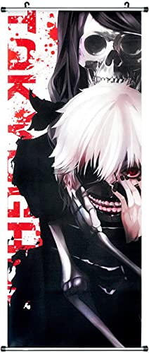 CosplayStudio Großes Tokyo Ghoul Rollbild | Kakemono aus Stoff | 100x40cm | Motiv: Ken Kaneki & Liz Kamishiro