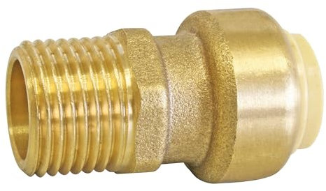 SOMATHERM FOR YOU, Raccord laiton à clipser pour tubes cuivre, PER ou multicouche Ø16 mm - Mâle 20/27, montage instantané, auto-étanche, idéal plomberie, chauffage, sanitaire