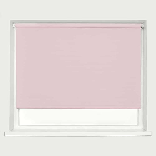 Lavender Blackout Roller Blind Metal Fittings Trimmable UV Protection Thermal Properties Premium Fabric Home Office Bedroom Kids Room Child Safe Easy Fit 210cm Width x 160cm Drop