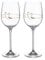 DIAMANTE Swarovski Wine Glasses Pair - ‘Heart of Gold’- Embellished with Swarovski Crystals – Set of 2