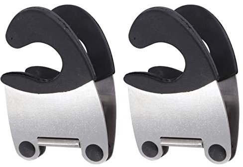 Luxshiny 2 Pcs Pot Side Clips, Pot Spoon Rest Spoon Holder Pot Clips Cookware Holder Stand Rest for Cooking
