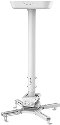 LogiLink BP0157 - Beamerhalterung f?r Deckenmontage, Tragkraft: 35 kg max, Drehbarkeit: 360?, Neigung: -20?/+20?, Schwenkung: -8?/+8?, Arml?nge: 595 895 mm, wei?