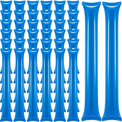 Chivao 120 Pcs Thunder Sticks Thicken Plastic Cheering Sticks Team Inflatable Noise Makers Cheerleading Sticks for Sporting Cheers Spirit Basketball Football Dance Halloween Party