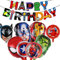 Superhelden Party Dekorationen Avenger Party Supplies – Happy Birthday Banner Superheld Große Folienballons Tortenaufsatz für Kinder Jungen, Mädchen Superhelden Themenparty Dekorationszubehör (D)