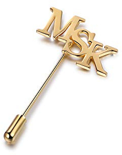 Albertband Personalisierte Name Brosche Pins für Frauen Gravierte Monogramm Buchstaben Alphabet Initial Anstecknadel Broschen Rede Meetings Party Brosche in Gold/Roségold/Silber