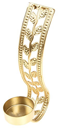 HOMSFOU Wandkerzenhalter Aus Metall Stumpenkerzenleuchter Regal-Wandleuchte Wandleuchter Antiker Kerzenhalter Wandhalterung Rustikales Metall Wandständer Teelicht Led Ausstellungsstand