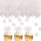 GoldRock 50 Pack Edible Snowflake Cake Toppers, Tortendeko Essbar Schneeflocken, Schneeflocke Frozen Tortendeko,Weiße Schneeflocken Deko Kuchen,Esspapier Tortendeko, Essbare Schneeflocken für Torte