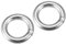 METALLIXITY 2Stk 304 Edelstahl O Ringe 40mm 8mm Geschweißt Rund Ring für Hängende Objekte