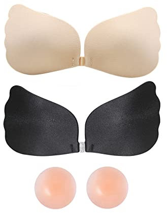 BKEPDY Copricapezzoli Adesivi Reggiseno Invisibile Coppe Adesive Seno Push up Trasparente Boob Tape Alza Seno Adesivo Schiena Nuda Comfort Discreto