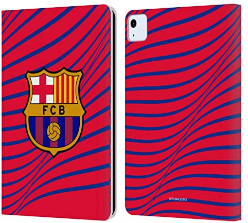 Head Case Designs Licenciado Oficialmente FC Barcelona Textura Gráficos Carcasa de Cuero Tipo Libro Compatible con Apple iPad Air 2020/2022