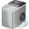Silonn Eiswürfelmaschine - 9 Eiswürfel in 6 Min, 12 kg/24 Std, Ice Maker Selbstreinigend, Kompakt mit Eiskorb & Schaufel, 2 Größen, Ideal für Küche & Party
