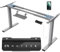 JUMMICO Dual-Motor Tischgestell Höhenverstellbar mit USB-Buchse und Kabelwanne, Elektrisch Höhenverstellbarer Schreibtisch Gestell mit Rollen (Grau)
