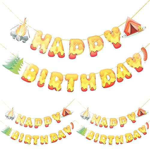 ifundom 3 Pz Striscione Di Compleanno Barbecue Ghirlanda Per Feste Stamina Bandiera Barbecue Arredamento Barbecue Decorazioni Barbecue Home Decor Oggetti Di Scena Domestico Carta