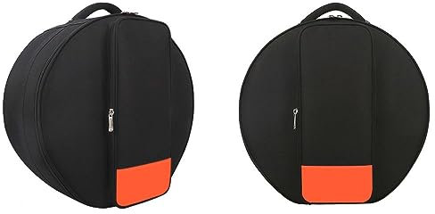 Snare Drum Case, Protable Snare Drum Bag, Thick Snare Drum Rucksack, Oxford Cloth, Adjustable Shoulder Straps (Orange)