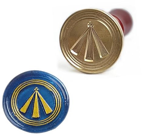 The Awen Wachssiegelstempel mit keltischem Symbol - Die drei Lichtstrahlen aus der Antike - Ideal für Einladungen, Karten, Briefe, Geschenke