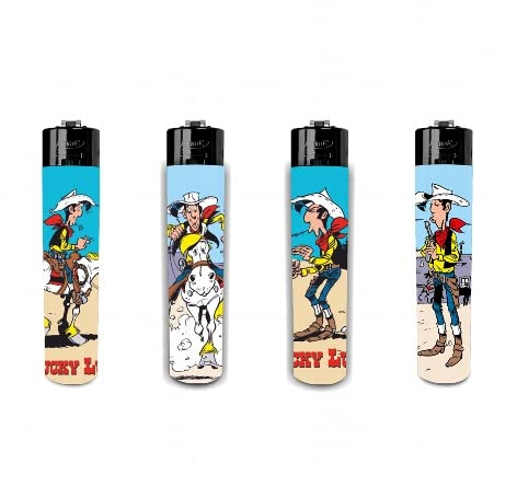 24 Feuerzeuge Stein ATOMIC Lucky Luke