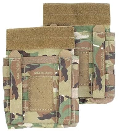 Tactical Molle Side Plate Pouch Set, Airsoft High Capacity Pouch Fixing Vest Accessories, Camo Side Protect Plate Pouch. (CP)