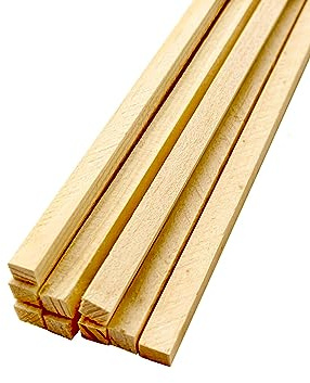 Holzstäbchen vierkant 400x4x4 mm Zuckerwattestäbe Bombon-Stäbchen Stäbchen für Zuckerwatte Basteln und Haushalt (1000 Stück)