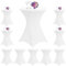 10er-Set Stretch Stehtisch Husse für Bistrotisch Ø 80-85 cm, Spandex Stretch Tischdecke, Verstärkung im Fußbereich, Für Hochzeit Geburtstagsfeier Hussen für Stehtische und Bistrotische（80×110cm,Weiß）