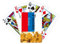 no/no Eurasische russische Flagge, englisches Land, Gold, Poker, Spielkarte, klassisches Spiel