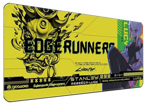 LMTPEIJIAN Cyberpunk 2077 Tapis de souris de jeu XXL – Tapis de bureau pour sports électroniques – Imperméable et antidérapant (900 x 400 mm) – Cyberpunk A08