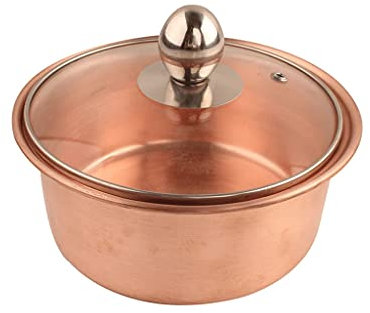 Pentola, Pentola Tradizionale, Pentola In Rame Cloisonne, Rame Antico In Rame Puro for Uso Commerciale Antiaderente (Colore : Rosso)(Brass)