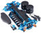 Runup Metall- und Kohlefaser-Chassis-Rahmen, Karosserie-Montagesatz für Tamiya TT-02 1/10 RC-Modellauto-Upgrade-Teile