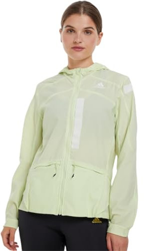 adidas Marathon Veste de course translucide Winbreaker, Presque citron vert, S