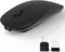 AE WISH ANEWISH Kabellos Bluetooth Maus with USB-C-Adapter wiederaufladbare Leise Mini Maus Kabellos für Mac Laptop PC Computer Tablet Android and Windows (Tri-Mode-violett)