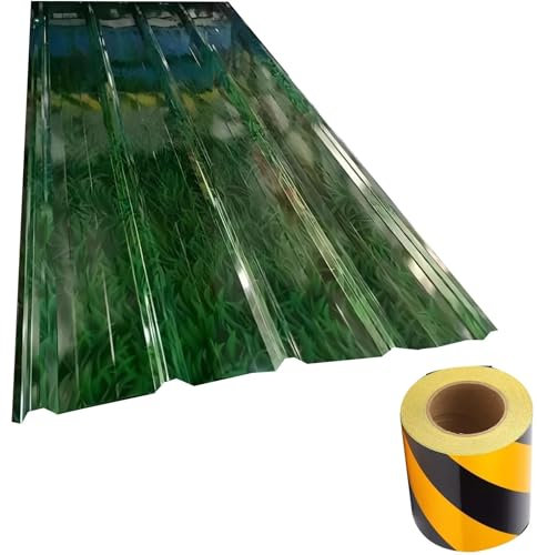 WJYWX Roof Sheet For Tool Shed, Corrugated Metal Roof Panels Iron Material Length 100 Cm, 120 Cm,Width 90 Cm, Thickness 0.3 Mm, Green(100x90cm,3pcs)