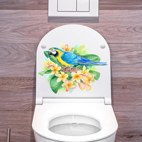 Winhappyhome Wandtattoo für Schlafzimmer, Wohnzimmer, WC-Dekoration, Fensteraufkleber, WC-Deckelaufkleber (Papagei #2)