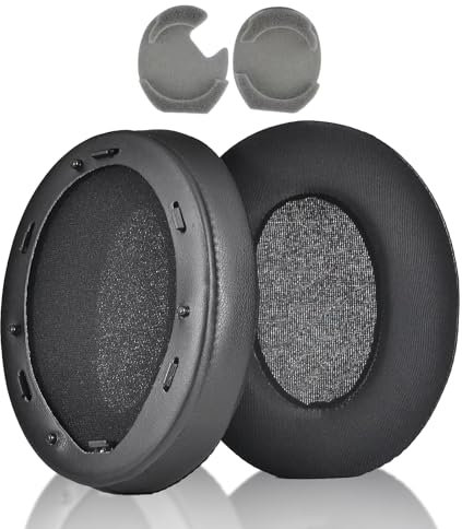 Cooling-Gel Replacement Earpads for Sony WH-1000XM3 (WH1000XM3) Over-Ear Headphones, Ear Pads Cushions with High-Density Noise Isolation Foam, Added Thickness -Black