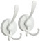 Wimnqie Crochet de douche à ventouse, serviette à ventouse, crochet pour serviette, 2 crochets à ventouse amovibles, pour salle de bain, support pour porte, mur, miroir