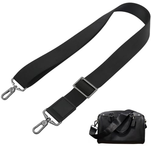 1 x bandoulière noire pour sacoche d'ordinateur portable, longueur réglable 75-140 cm - largeur 3,8 cm - bandoulière de remplacement pour sacoche d'ordinateur portable.