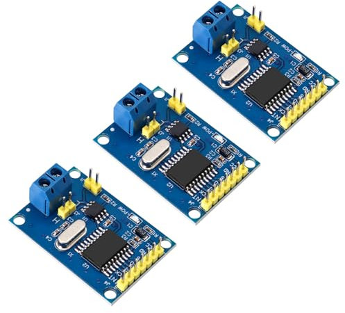 AYWHP 3PCS MCP2515 CAN-Bus-Modul mit TJA1050 - SPI Interface Modul Kompatibel mit Arduino, Raspberry Pi & IoT 5V DC, 1MB/s, 120 Ohm Impedanzanpassung für Industrie 4.0, Smart Home, Robotik