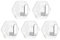 YRTUOP Crochets de salle de bain pour serviettes, 5 porte-serviettes pour mur de salle de bain, porte-peignoirs, accessoires de camping-car pour intérieur, carrelage, verre, bois
