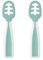 Kiokids | Set 2 Cucharas de Entranamiento para Bebés | Autonomía para Comer Solo | Fácil, Cómoda y Adaptada a sus Movimientos | No se Derrama | Punta en TPE | Apto para Lavavajillas | Color Salvia