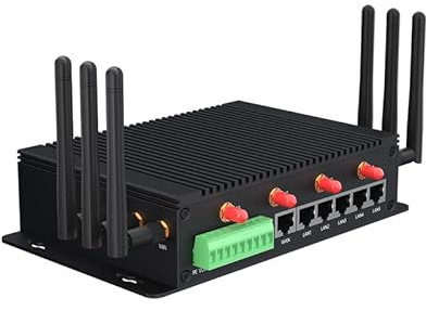 IOTRouter ER5000 - Modem cellulare industriale 5G con router VPN WiFi6, router industriale M2M, Gigabit Ethernet e antenne staccabili, con slot per scheda SIM, 1RS485/1DO/1DI