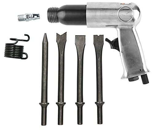 Pala aria pneumatica in lega di martello in acciaio potenti kit di strumenti per pick a condotto ad aria durevoli con 4 scalpelli per la scultura di artigianato di lavorazione in